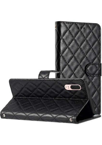 Huawei P20 Tpu Darbeye Pu Deri Cüzdan Kickstand Için Flip Case Folio (Yurt Dışından)