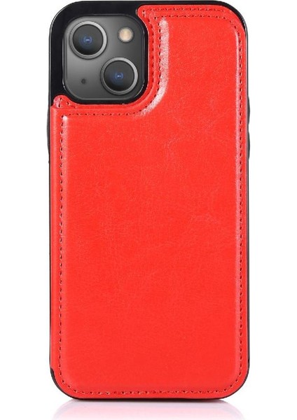 Kart Tutucu ile IPhone 14 Için Cüzdan Durumda Pu Deri Kart Yuvaları Kickstand (Yurt Dışından) modelleri