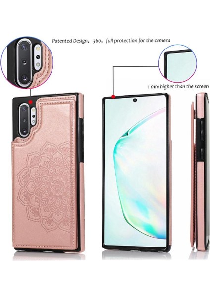 Samsung Galaxy Not 10 Için Kart Tutucu Kılıf ile Cüzdan Flip Darbeye Pu (Yurt Dışından)