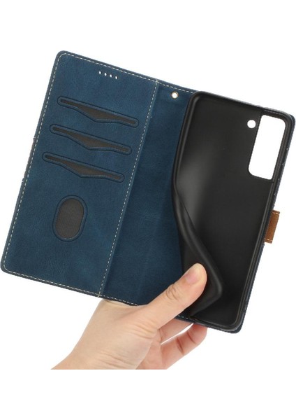 Samsung Galaxy S21 Kickstand Kart Yuvası Bilek Kayışı Çizik Için Cüzdan Kılıf (Yurt Dışından) indirimleri