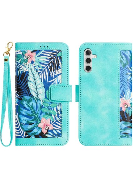 Cüzdan Kılıf Samsung Galaxy A14 4g/5g Pu Deri Kart Tutucu Anti (Yurt Dışından)