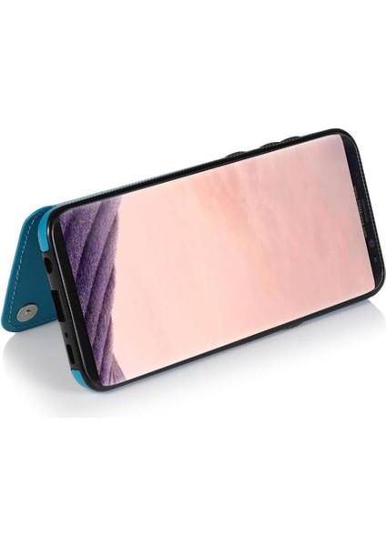 Samsung Galaxy S8 Artı Çift Düğmeler Pu Için Kart Tutucu Kılıf ile Cüzdan (Yurt Dışından)