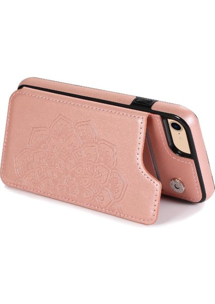 IPhone 7/8/flip Flip Darbeye Pu Deri Için Kart Tutucu Kılıf ile Cüzdan (Yurt Dışından)