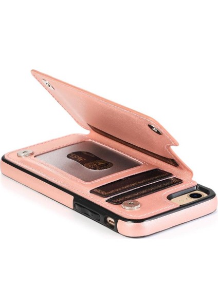 IPhone 7/8/flip Flip Darbeye Pu Deri Için Kart Tutucu Kılıf ile Cüzdan (Yurt Dışından)