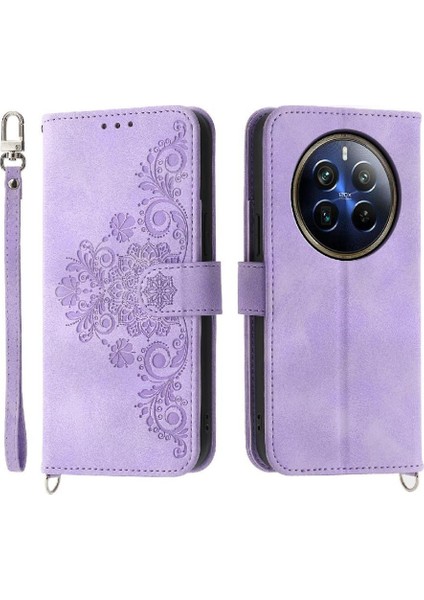 Realme 12 Pro Artı 5g Kabartmalı Darbeye Bileklik Çoklu Için Flip Case (Yurt Dışından)
