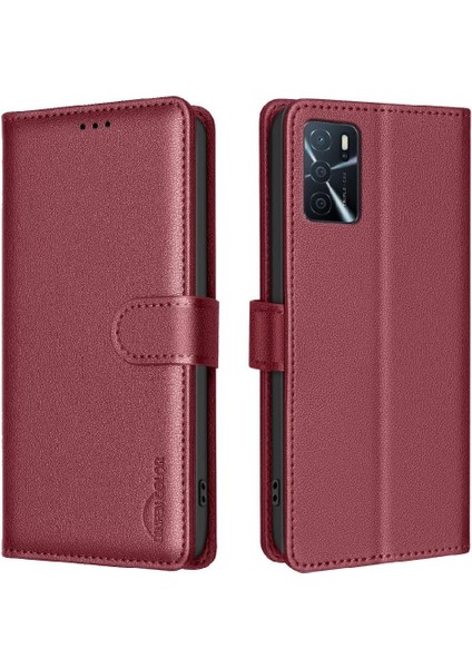 Oppo A54 4g Rfıd Engelleme Manyetik Cüzdan Pu Deri Kart Için Flip Case (Yurt Dışından)