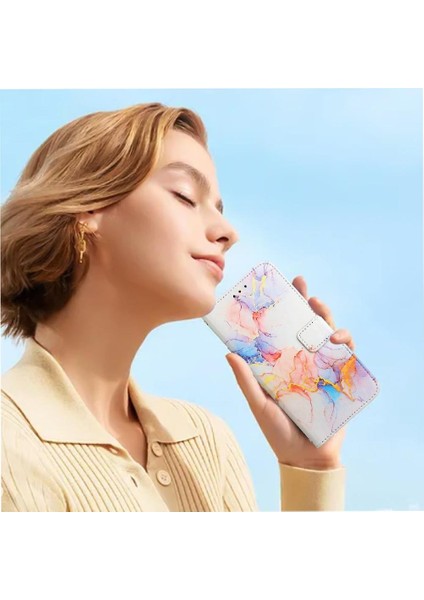Samsung Galaxy Not 20 Için Kılıf Ultra Mermer Desen Cüzdan Kickstand Pu (Yurt Dışından)