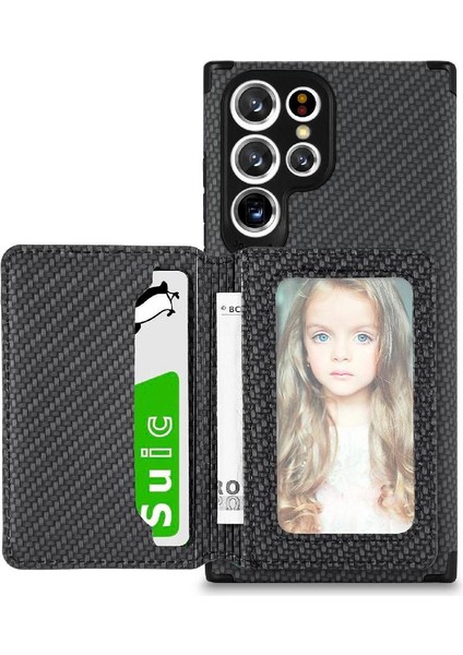 Samsung Galaxy S22 Ultra Manyetik Kart Tutucu Komple Kamera Için Kılıf (Yurt Dışından)