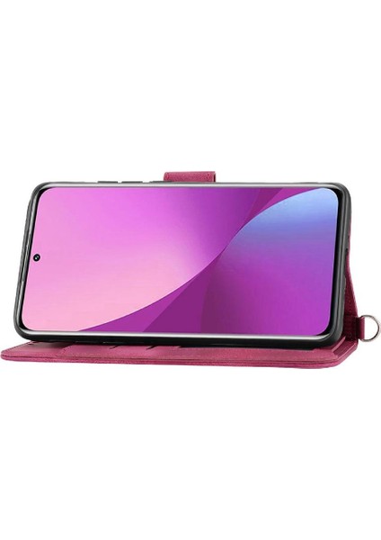 Xiaomi 12 Lite Kabartmalı Bileklik Çoklu Kredi Kartı Yuvaları Için Flip Case (Yurt Dışından)