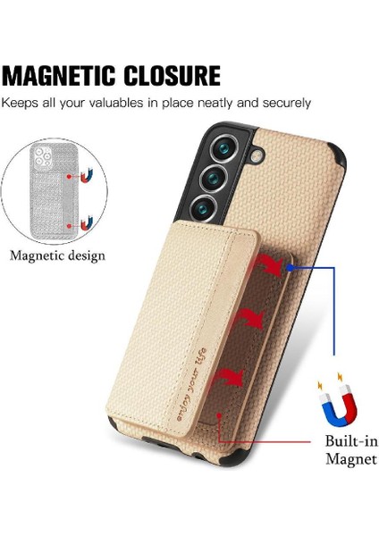 Samsung Galaxy S22 Artı Komple Kamera Güvenlik Manyetik Kart Rfıd Için Kılıf (Yurt Dışından)