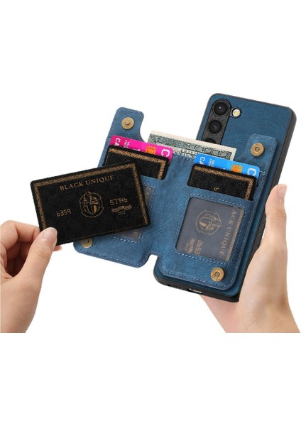 Samsung Galaxy S23 Artı Standı Fonksiyonu Katlanabilir Arka Kapak Fermuar (Yurt Dışından)