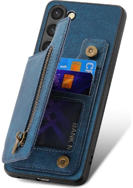Samsung Galaxy S23 Artı Standı Fonksiyonu Katlanabilir Arka Kapak Fermuar (Yurt Dışından)