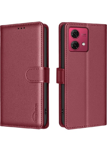 Motorola Moto G84 5g Kart Tutucu Kickstand Rfıd Engelleme Pu Için Flip Case (Yurt Dışından)