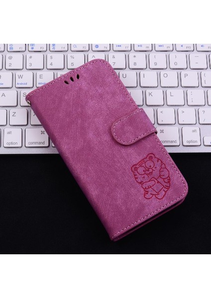 Xiaomi Poco M6 4g Için Kılıf Tutucu Kapak Kabartmalı Sevimli Kaplan Flip Folio (Yurt Dışından)