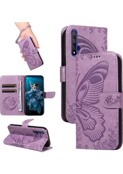 Kredi Kartı Yuvası ile Onur 20/20 Pro Yüksek Kalite Deri Için Flip Case (Yurt Dışından)