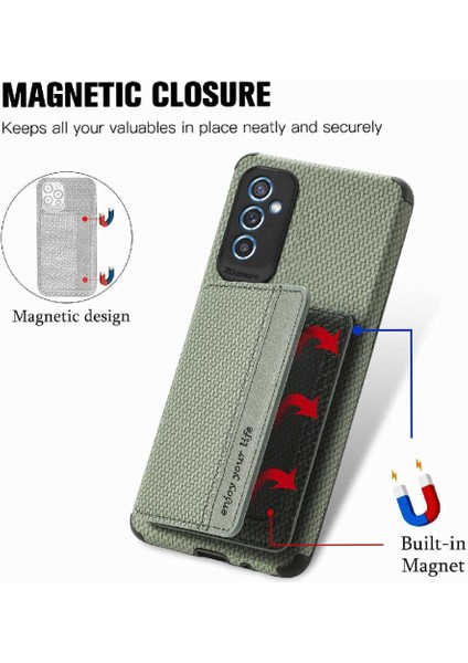Samsung Galaxy M52 5g Manyetik Kart Tutucu Standı Fonksiyonu Rfıd (Yurt Dışından)