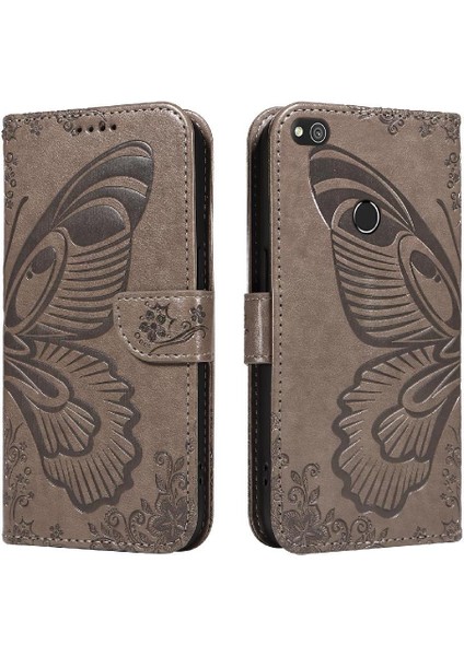 Kredi Kartı Yuvası ile Huawei P8 Lite Için Flip Case Yüksek Kalite Deri (Yurt Dışından)