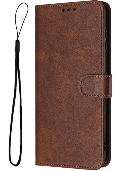 Kart Yuvası Saf Renk Kickstand ile Xiaomi Redmi Not 12 5g Için Flip Case (Yurt Dışından)