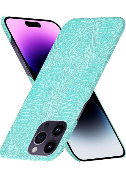 IPhone 14 Pro Uyumluluk Klasik Timsah Için Şık Klasik Kılıf (Yurt Dışından)