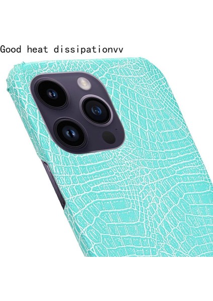 IPhone 14 Pro Uyumluluk Klasik Timsah Için Şık Klasik Kılıf (Yurt Dışından)