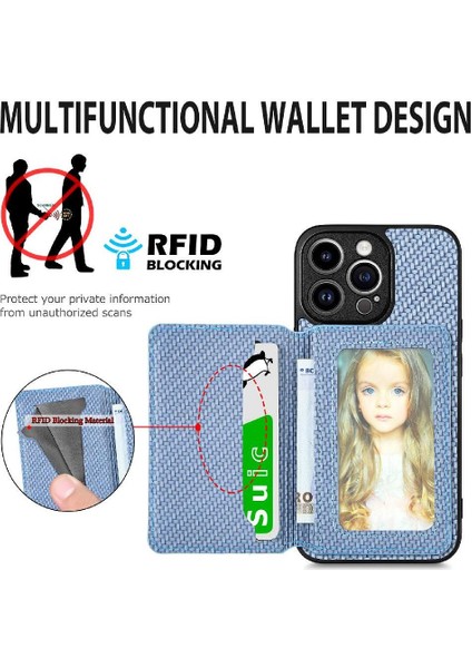 IPhone 14 Pro Rfıd Engelleme Manyetik Kart Tutucu Komple Kamera Için Kılıf (Yurt Dışından)