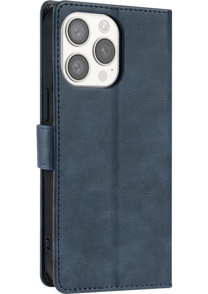 IPhone 15 Pro Için Flip Case Yan Cep Manyetik Kapatma Kart Yuvaları Anti (Yurt Dışından)