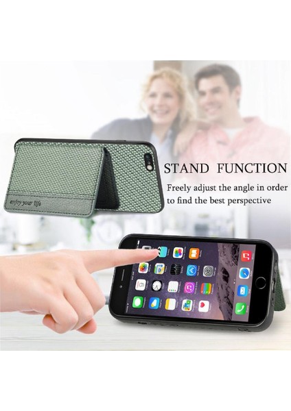 IPhone 6 Için Kılıf Artı Standı Fonksiyonu Komple Kamera Güvenlik Manyetik Kart (Yurt Dışından)