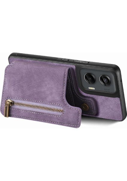Motorola Moto G Stylus 5g Için Kılıf 2024 Katlanabilir Arka Kapak Vintage Fermuar (Yurt Dışından)