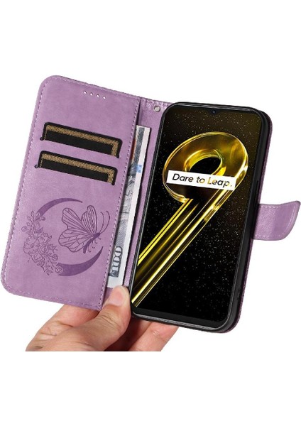 Kredi Kartı Yuvası ile Realme 10 5g Için Flip Case Ayrılabilir El Kayışı (Yurt Dışından)