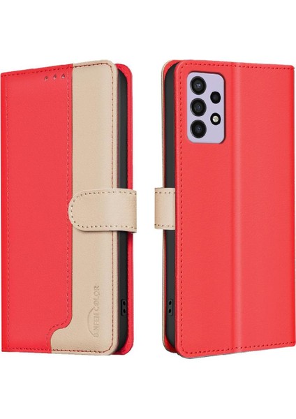 Samsung Galaxy M23 Rfıd Engelleme Kickstand Kart Yuvaları Tutucu Için Flip Case (Yurt Dışından)