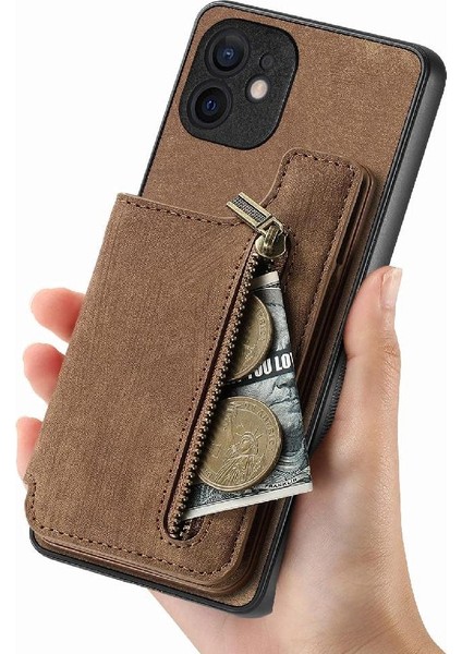 IPhone 11 Için Kılıf Vintage Fermuar Cüzdan Standı Fonksiyonu Katlanabilir Arka Kapak (Yurt Dışından) indirimleri