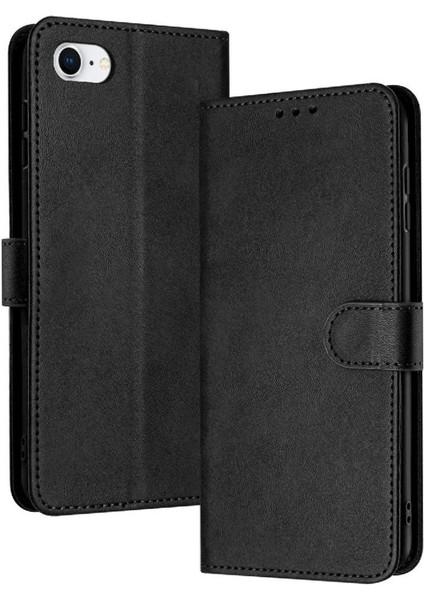 Kart Yuvası ile IPhone 7/8 Saf Renk Için Flip Case Pu Deri ile (Yurt Dışından)