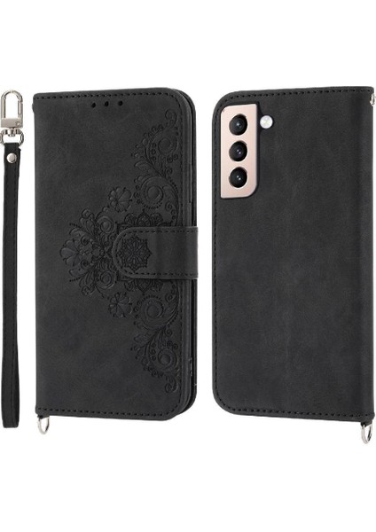 Samsung Galaxy S21 Fe Kabartmalı Darbeye Bileklik Çoklu Için Flip Case (Yurt Dışından)