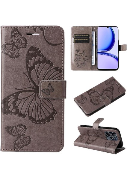 Realme C53 Manyetik Kapak Flip Kickstand Için Flip Case Kart Yuvası ile Pu (Yurt Dışından)