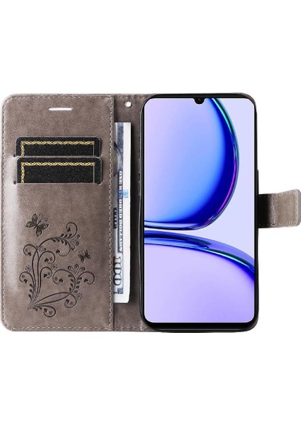 Realme C53 Manyetik Kapak Flip Kickstand Için Flip Case Kart Yuvası ile Pu (Yurt Dışından)