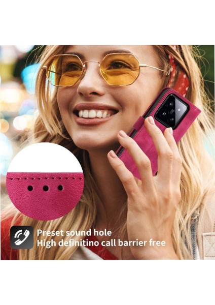 Xiaomi 14 Pro Kabartmalı Darbeye Çoklu Kredi Kartı Yuvaları Için Flip Case (Yurt Dışından)