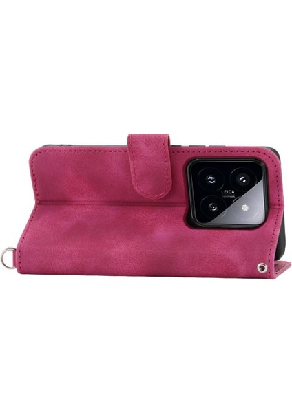 Xiaomi 14 Pro Kabartmalı Darbeye Çoklu Kredi Kartı Yuvaları Için Flip Case (Yurt Dışından)