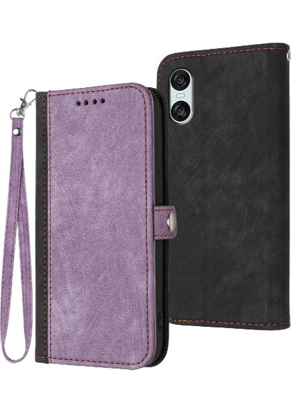 Kart Yuvası Standı ile Sony Xperia 10 Vı Için Kılıf Pu Deri Manyetik Cüzdan (Yurt Dışından)