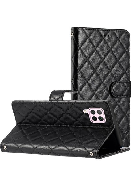 Huawei P40 Lite Için Flip Case Pu Deri Cüzdan Kickstand Tpu Darbeye (Yurt Dışından)