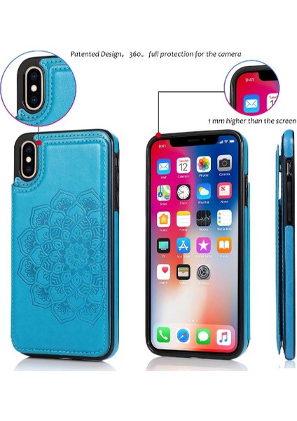 IPhone X/xs Için Kart Tutucu Kılıf ile Cüzdan Pu Deri Çevirme Darbeye (Yurt Dışından)