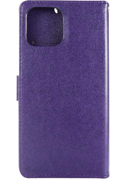 IPhone 13 Için Filp Durumda Mini Pu Deri Kickstand Bilek Kayışı Manyetik (Yurt Dışından)