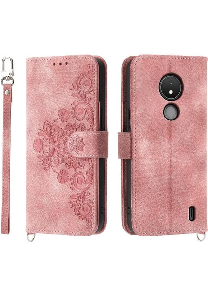Nokia C21 Kabartmalı Darbeye Bileklik Çoklu Kredi Kartı Için Flip Case (Yurt Dışından) modelleri