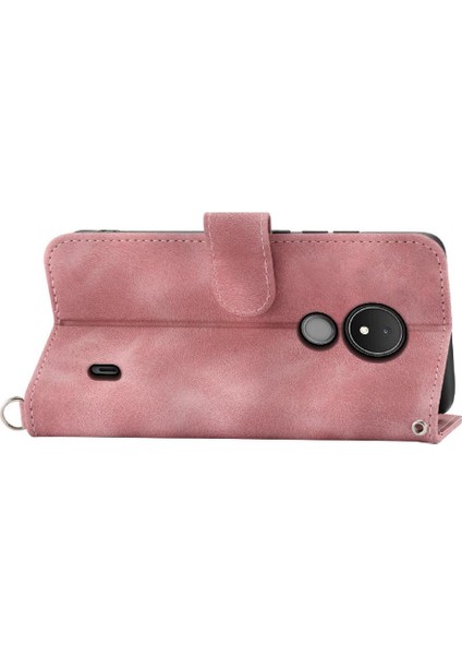 Nokia C21 Kabartmalı Darbeye Bileklik Çoklu Kredi Kartı Için Flip Case (Yurt Dışından) fırsatları