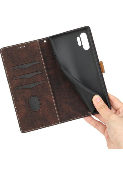 Samsung Galaxy NOTE10 Pro Kart Yuvası Manyetik Kapatma Için Cüzdan Kılıf (Yurt Dışından)
