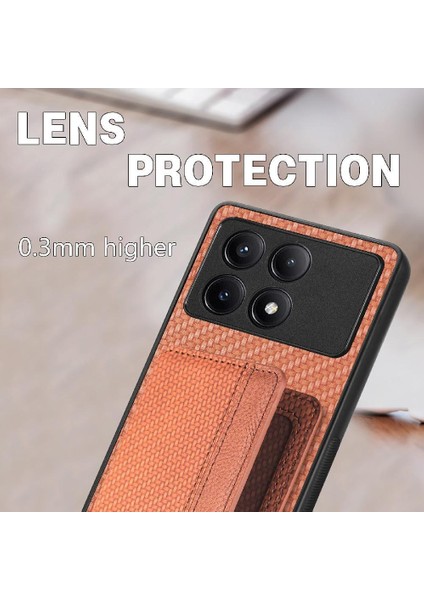 Xiaomi Poco X6 Pro Manyetik Kart Tutucu Komple Kamera Güvenliği Için Kılıf (Yurt Dışından)
