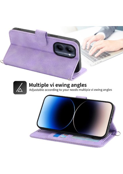 Realme C33 Darbeye Dayanıklı Kabartmalı Çoklu Kredi Kartı Yuvaları Için Flip Case (Yurt Dışından)