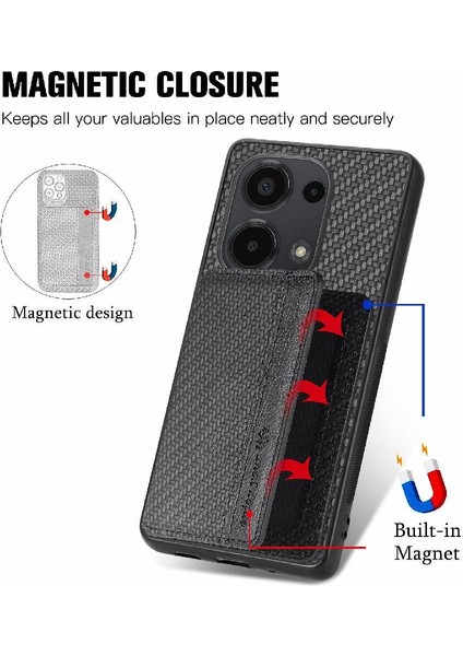 Xiaomi Redmi Için Not 13 Pro 4g Manyetik Kart Tutucu Standı Fonksiyonu (Yurt Dışından)