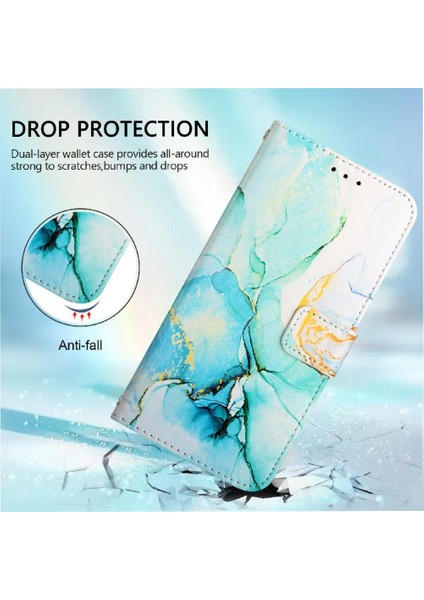 Samsung Galaxy Not 10 Için Kılıf Pu Deri Mermer Desen Cüzdan Kickstand (Yurt Dışından)