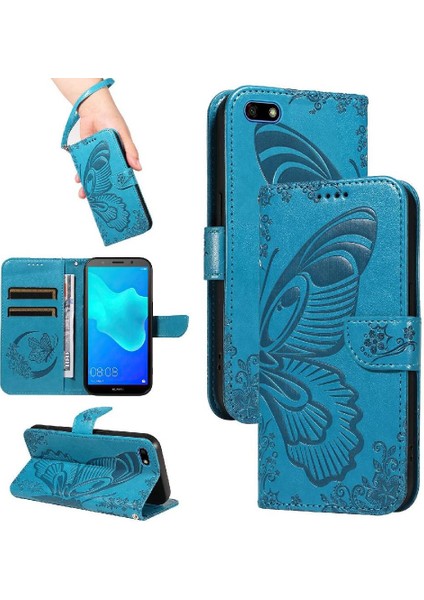 Huawei Y5 Başbakan 2018 Yüksek Kalite Deri Ayrılabilir El Için Flip Case (Yurt Dışından)