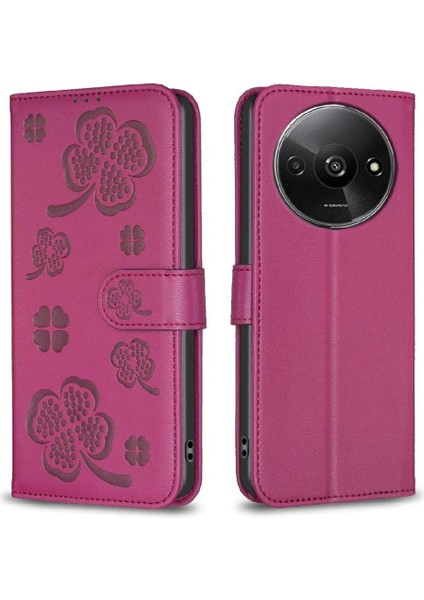 Xiaomi Redmi A3 Kart Yuvaları Tutucu Kickstand Pu Deri Için Flip Case (Yurt Dışından)